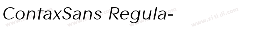 ContaxSans Regula字体转换